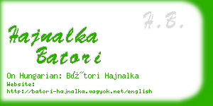 hajnalka batori business card